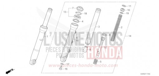 FOURCHETTE AVANT SH125ADT de 2026